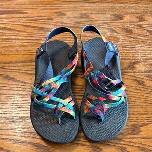 Chaco Rainbow Strap Sport Sandals - Black Footbed